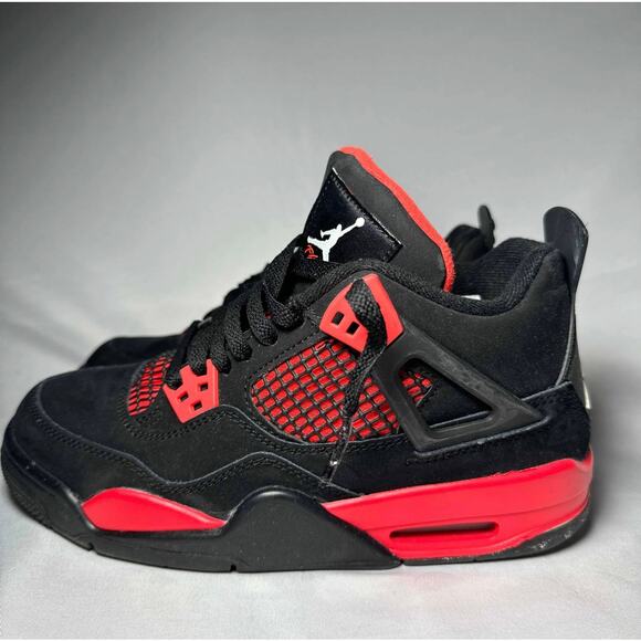 Size 4.5 - Nike Air Jordan 4 Retro GS Red Thunder Men\'s Shoes Ships Now main image 8